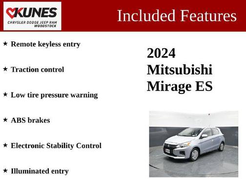 Starlight Silver Metallic 2024 Mitsubishi Mirage ES
