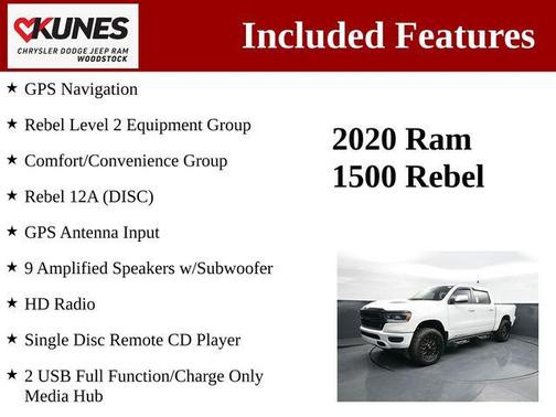 Bright White Clearcoat 2020 RAM 1500 Rebel