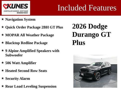 DB Black Clearcoat 2026 Dodge Durango GT Plus