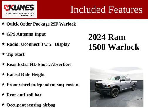 Billet Silver Metallic Clearcoat 2024 RAM 1500 Classic Warlock Crew Cab 4x4 5'7' Box