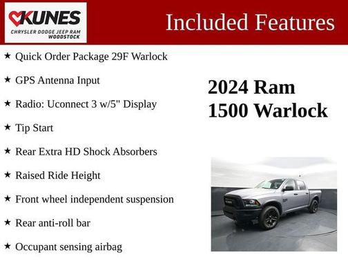 Billet Silver Metallic Clearcoat 2024 RAM 1500 Classic Warlock Crew Cab 4x4 5'7' Box