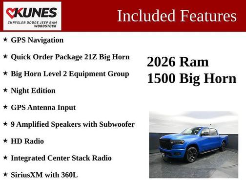 Hydro Blue Pearlcoat 2026 RAM 1500 Big Horn/Lone Star