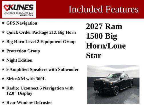 Diamond Black Crystal Pearlcoat 2027 RAM 1500 Big Horn/Lone Star