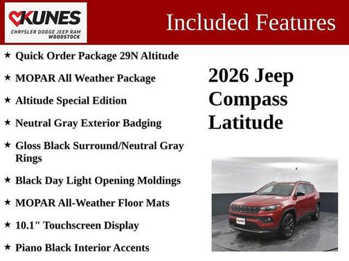 Red Hot Pearlcoat 2026 Jeep Compass Latitude