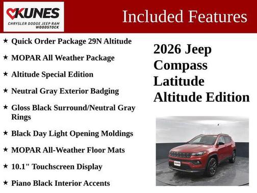 Red Hot Pearlcoat 2026 Jeep Compass Latitude