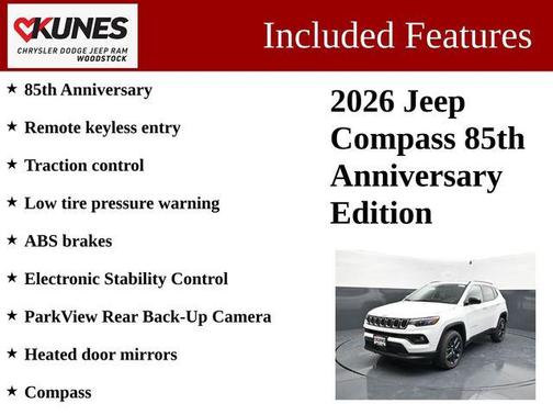 Bright White Clearcoat 2026 Jeep Compass Sport