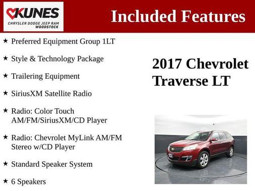 Siren Red Tintcoat 2017 Chevrolet Traverse 1LT