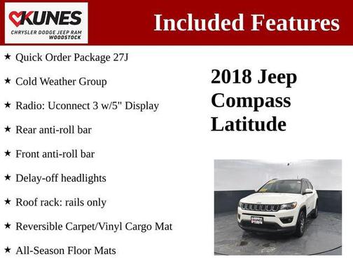 White Clearcoat 2018 Jeep Compass Latitude