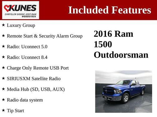 Blue Streak Pearlcoat 2016 RAM 1500 SLT