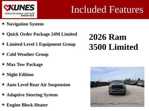 Ceramic Gray Clearcoat 2026 RAM 3500 Limited Crew Cab 4x4 8' Box