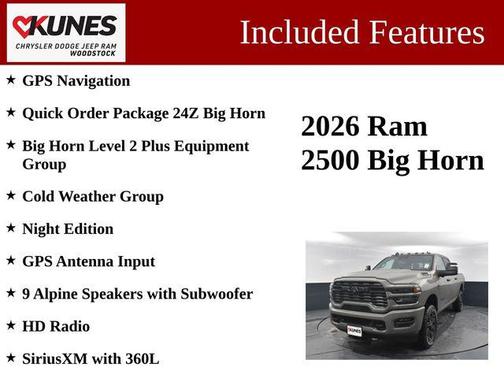 Ceramic Gray Clearcoat 2026 RAM 2500 Big Horn Crew Cab 4x4 6'4' Box
