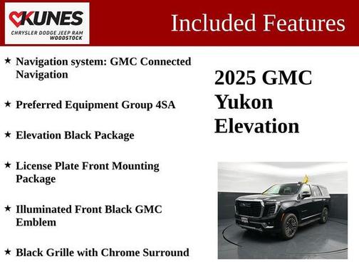 Onyx Black 2025 GMC Yukon 4WD Elevation
