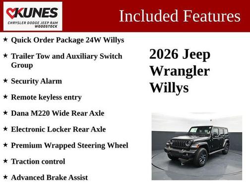 Black Clearcoat 2026 Jeep Wrangler Willys