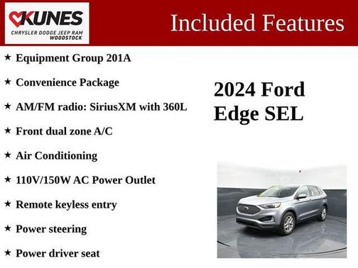 Silver Metallic 2024 Ford Edge SEL