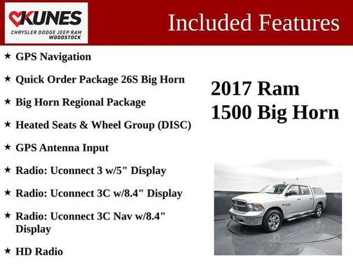 Bright Silver Metallic Clearcoat 2017 RAM 1500 Big Horn