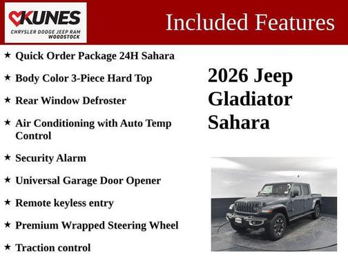 Anvil Clearcoat 2026 Jeep Gladiator Sahara 4x4