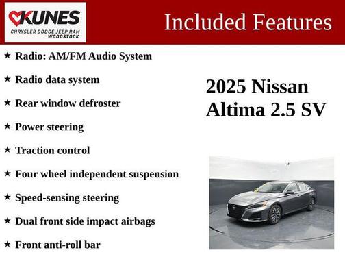 Gun Metallic 2025 Nissan Altima 2.5 SV