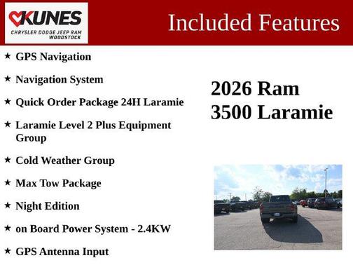 Ceramic Gray Clearcoat 2026 RAM 3500 Laramie Mega Cab 4x4 6'4' Box