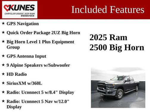 Granite Crystal Metallic Clearcoat 2025 RAM 2500 Big Horn Crew Cab 4x4 6'4' Box