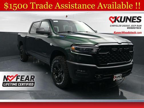 Serrano Green Metallic 2026 RAM 1500 Warlock Crew Cab 4x4 5'7' Box