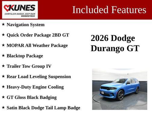 B5 Blue 2026 Dodge Durango GT