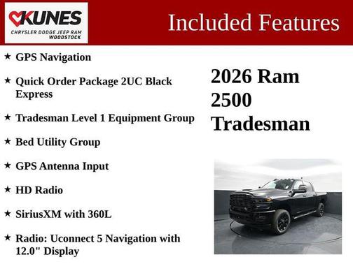 Diamond Black Crystal Pearlcoat 2026 RAM 2500 Black Express Crew Cab 4x4 6'4' Box