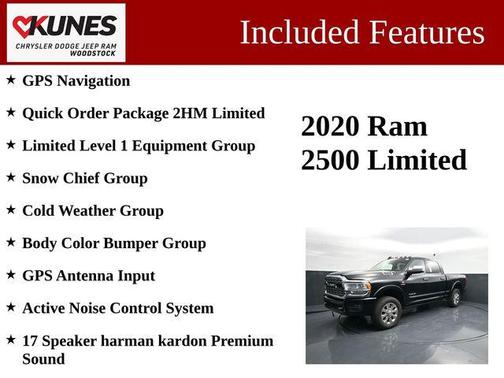 Diamond Black Crystal Pearlcoat 2020 RAM 2500 Limited Crew Cab 4x4 6'4' Box