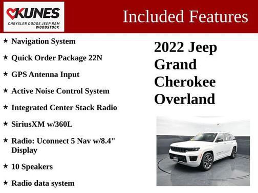 Bright White Clearcoat 2022 Jeep Grand Cherokee Overland