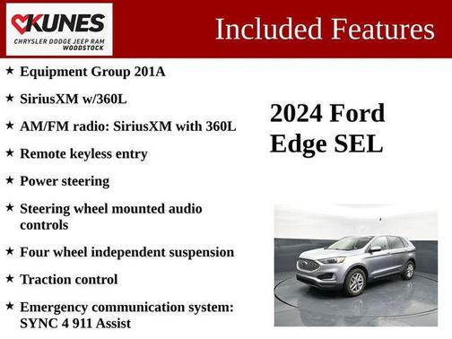 Silver Metallic 2024 Ford Edge SEL