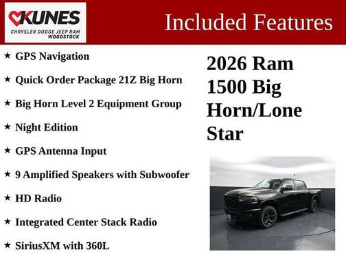 Diamond Black Crystal Pearlcoat 2026 RAM 1500 Big Horn/Lone Star