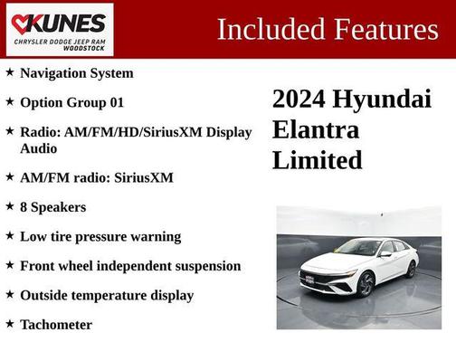 Serenity White 2024 Hyundai ELANTRA Limited