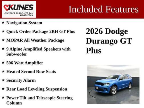 B5 Blue 2026 Dodge Durango GT Plus