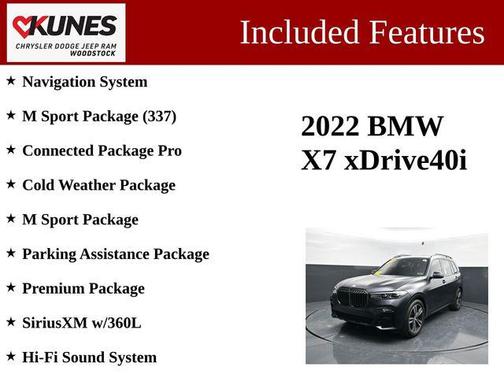 Black Sapphire Metallic 2022 BMW X7 xDrive40i