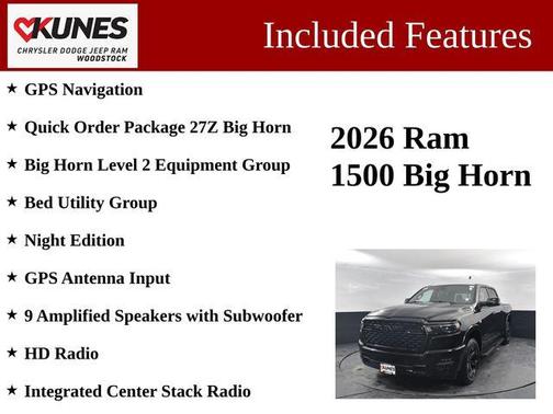 Diamond Black Crystal Pearlcoat 2026 RAM 1500 Big Horn/Lone Star