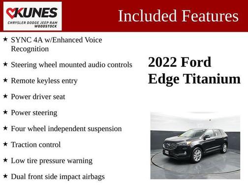 Black Metallic 2022 Ford Edge Titanium