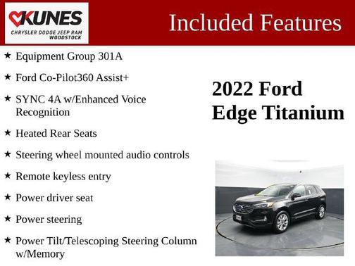 Black Metallic 2022 Ford Edge Titanium