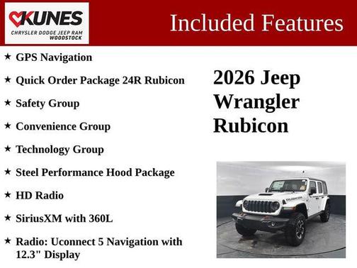 Bright White Clearcoat 2026 Jeep Wrangler Rubicon