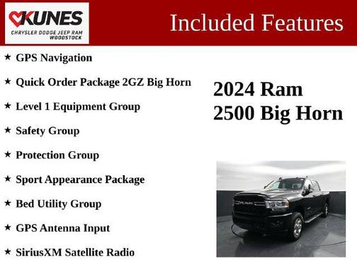 Diamond Black Crystal Pearlcoat 2024 RAM 2500 Big Horn Crew Cab 4x4 6'4' Box