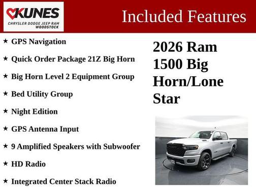 Silver Zynith 2026 RAM 1500 Big Horn/Lone Star