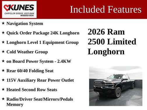 Diamond Black Crystal Pearlcoat 2026 RAM 2500 Longhorn
