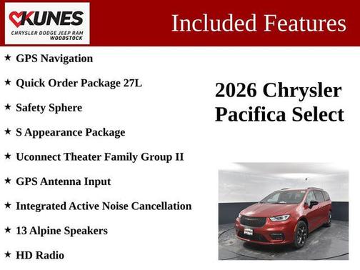 Red Hot Pearlcoat 2026 Chrysler Pacifica L