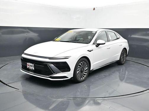 Serenity White 2025 Hyundai SONATA Hybrid SE