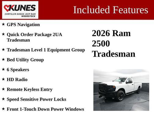 Bright White Clearcoat 2026 RAM 2500 Tradesman