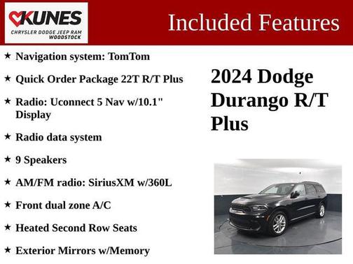 DB Black Clearcoat 2024 Dodge Durango R/T Plus AWD