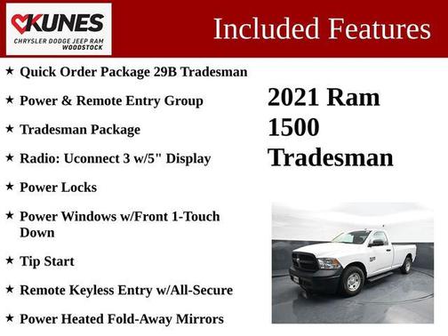 Bright White Clearcoat 2021 RAM 1500 Tradesman