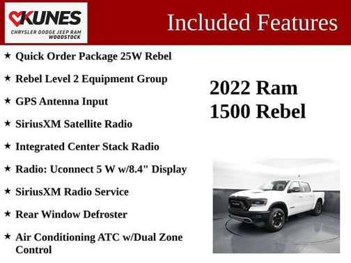 Bright White Clearcoat 2022 RAM 1500 Rebel