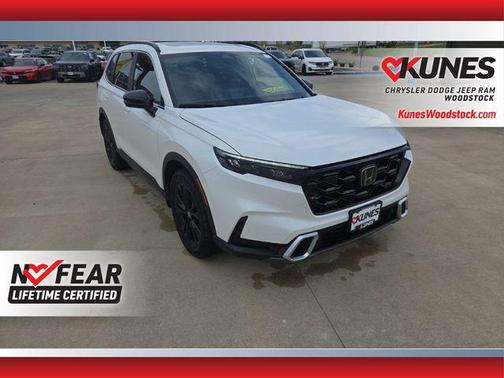 Platinum White Pearl 2025 Honda CR-V Hybrid Sport Touring AWD