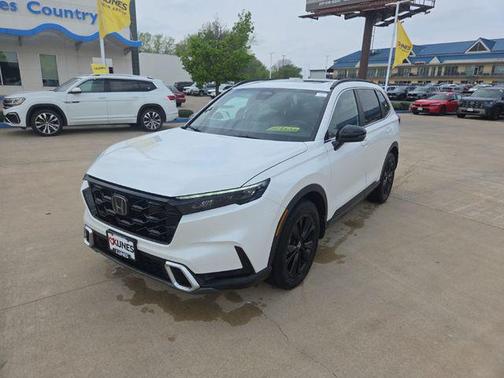 Platinum White Pearl 2025 Honda CR-V Hybrid Sport Touring AWD