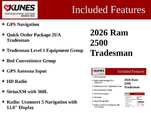 Bright White Clearcoat 2026 RAM 2500 Tradesman Crew Cab 4x4 8' Box