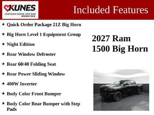 Diamond Black Crystal Pearlcoat 2027 RAM 1500 Big Horn/Lone Star